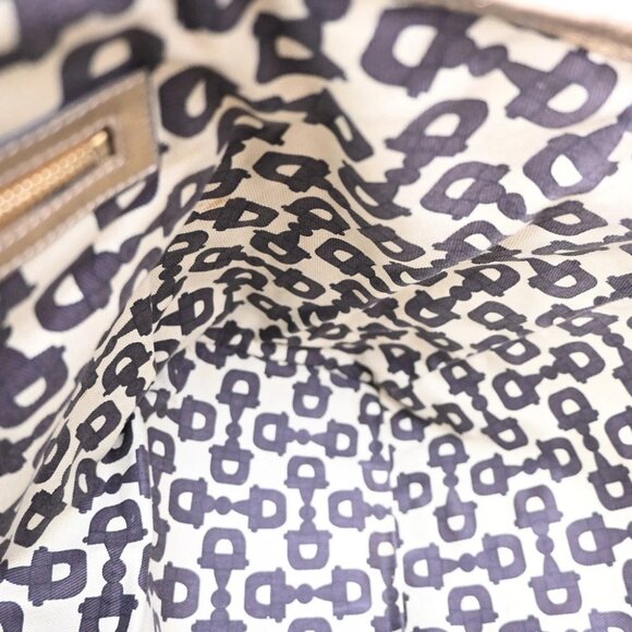 GUCCI GG Sherry Line ShoulderTote Bag Canvas Leather Beige Italy - Picture 10 of 14